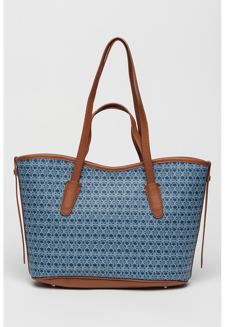 Geanta shopper cu imprimeu logo