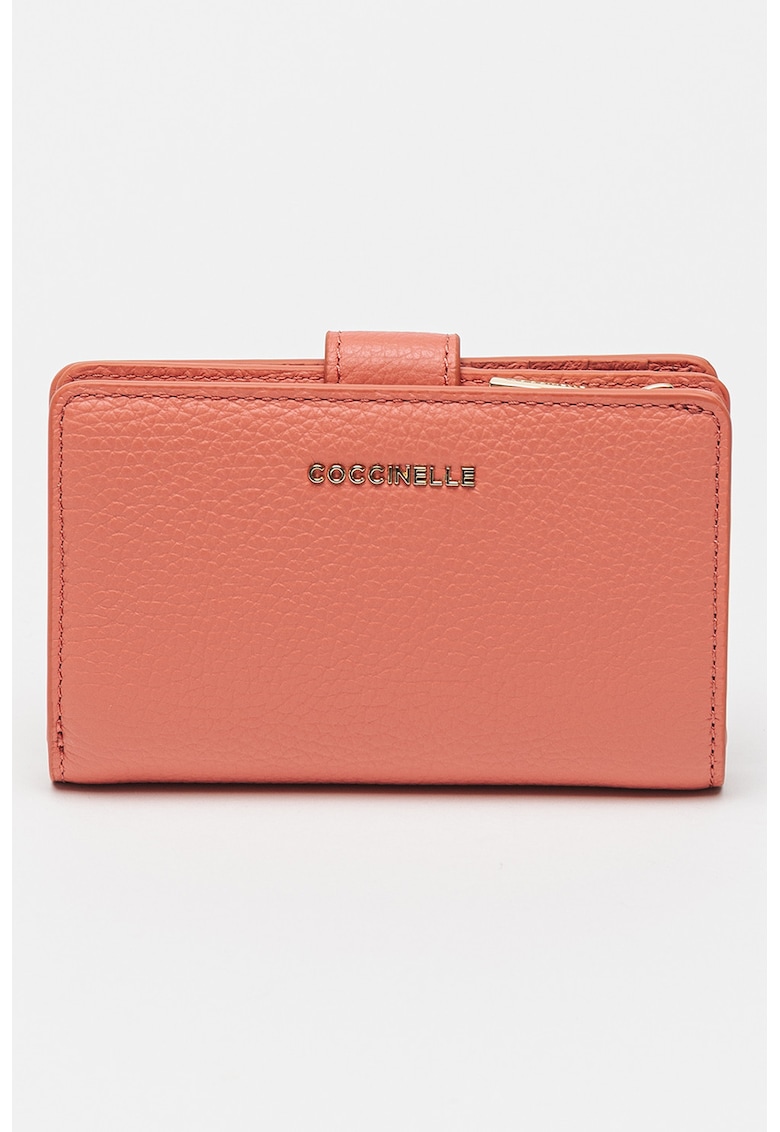 Portofel de piele cu aspect granulat