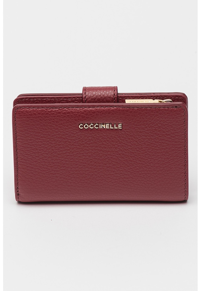 Portofel de piele cu aspect granulat