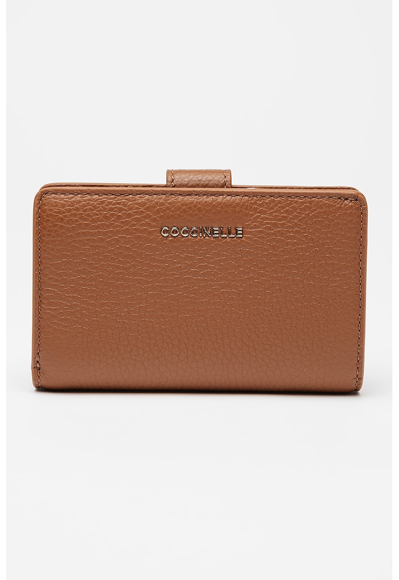 Portofel de piele cu aspect granulat