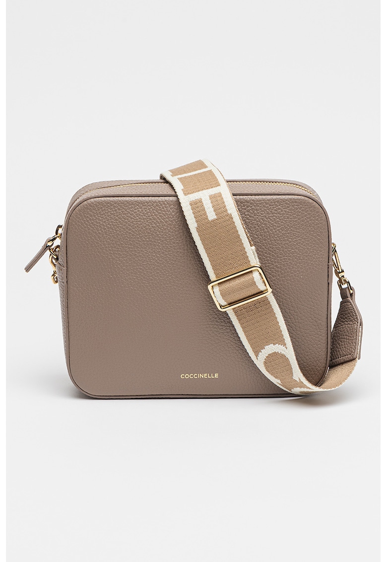 Geanta crossbody de piele cu logo Tebe