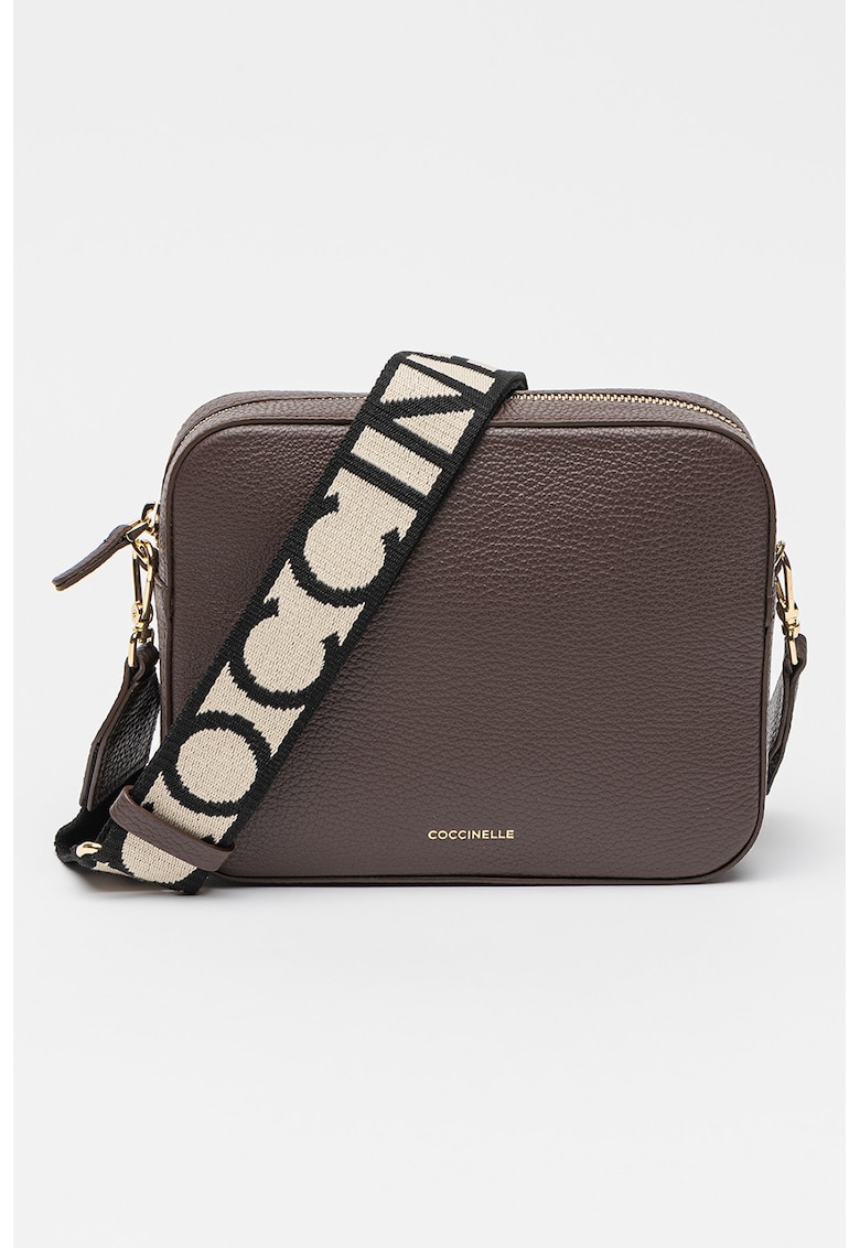 Geanta crossbody de piele cu logo Tebe