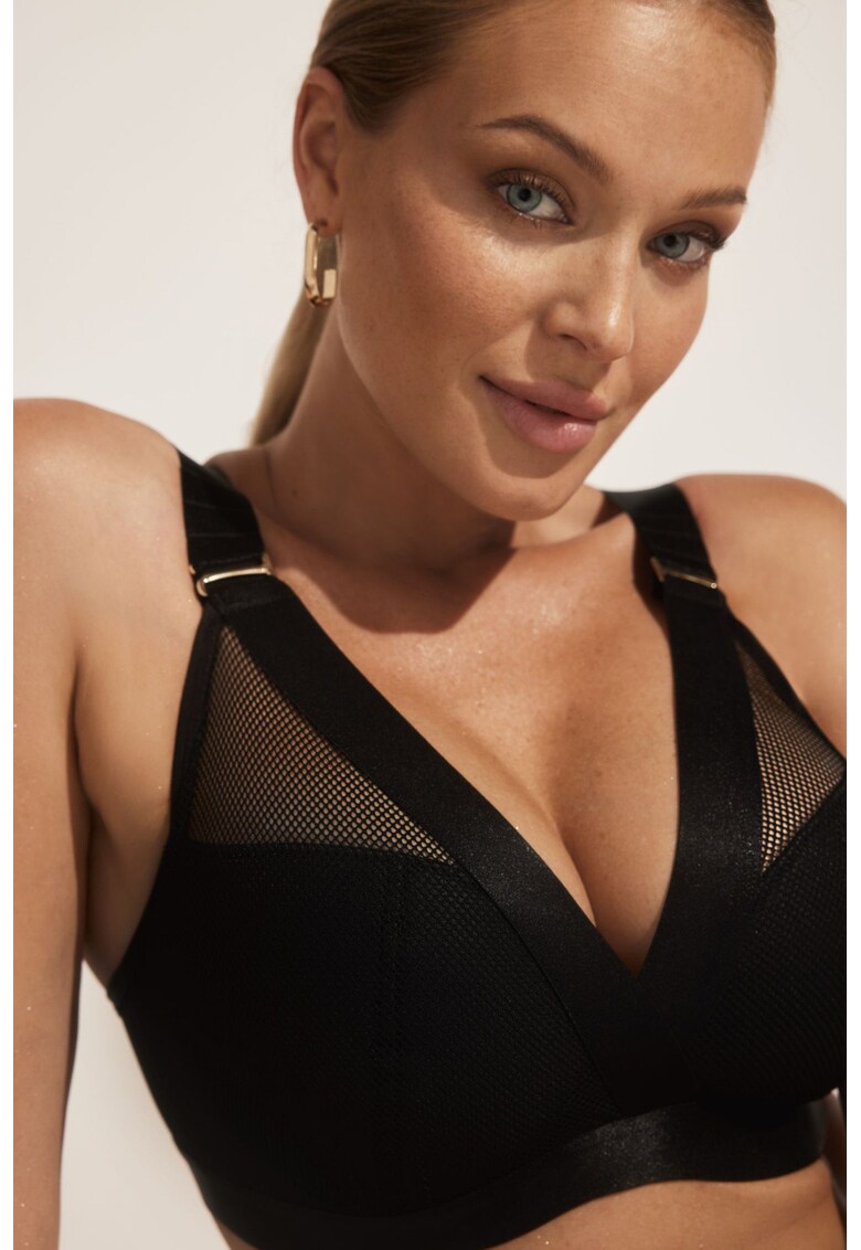 Sutien fara armatura Lara cu segmente din plasa