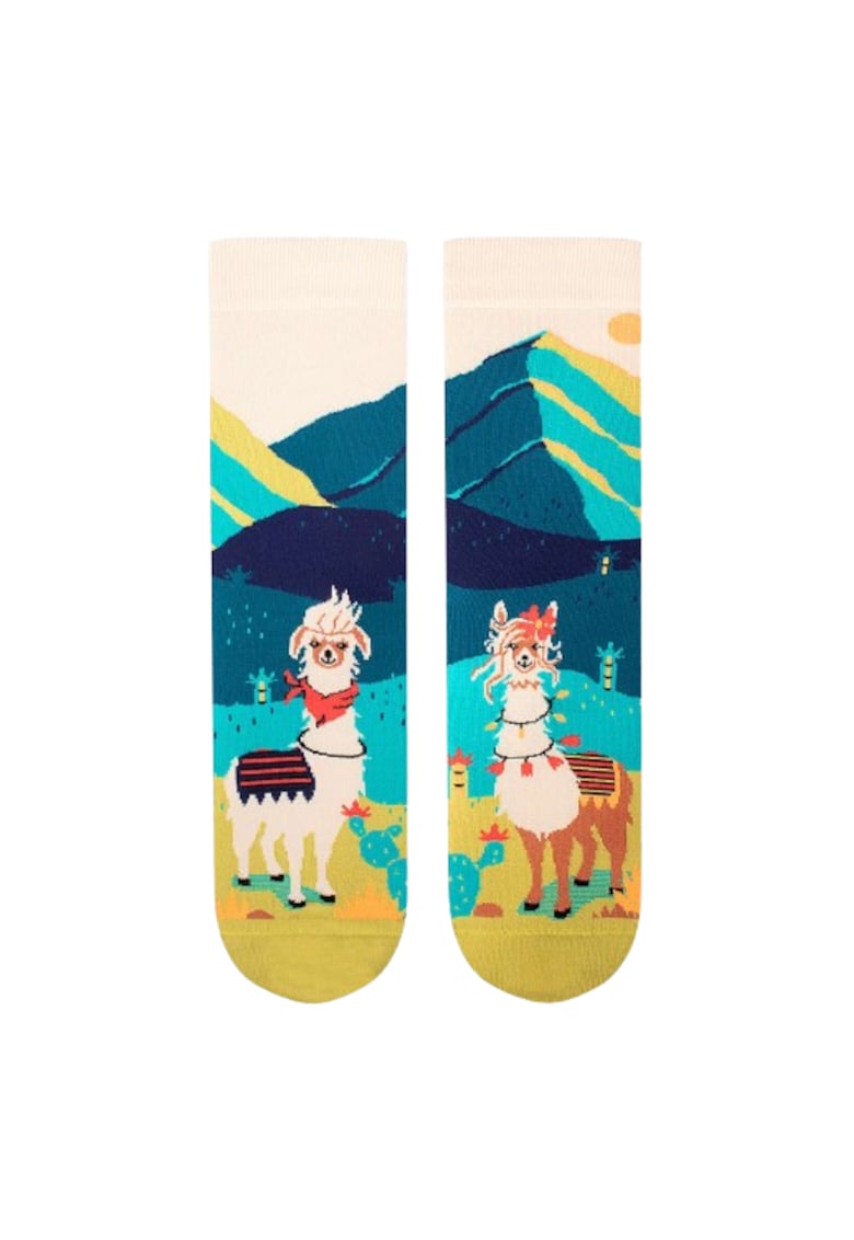 Sosete din bumbac organic Arty Socks Lame Indragostite Turcoaz