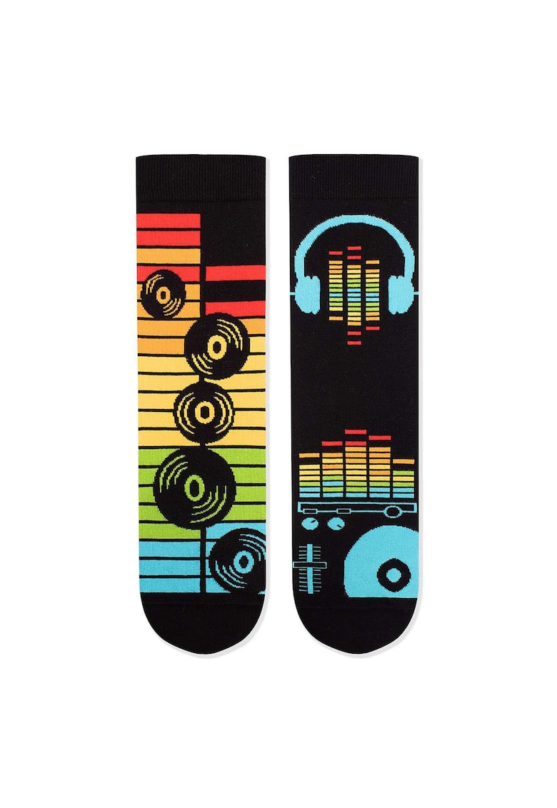 Sosete din bumbac organic Arty Socks Disco Negru
