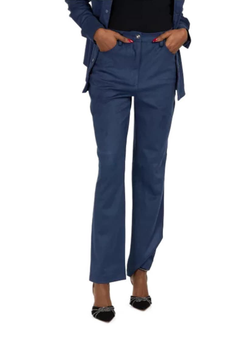 Guess Pantaloni dama Bumbac - Albastru - Albastru
