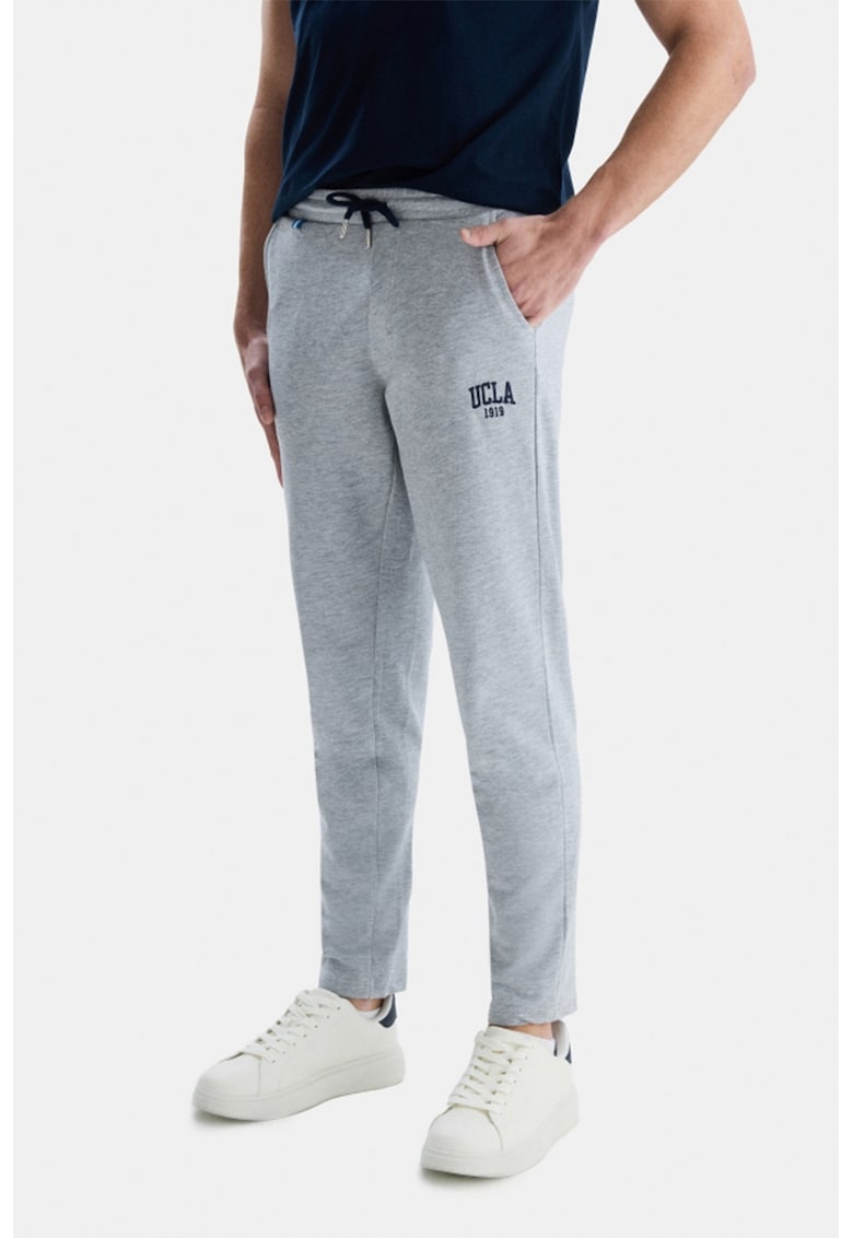 Pantaloni de trening cu logo si snur Connor