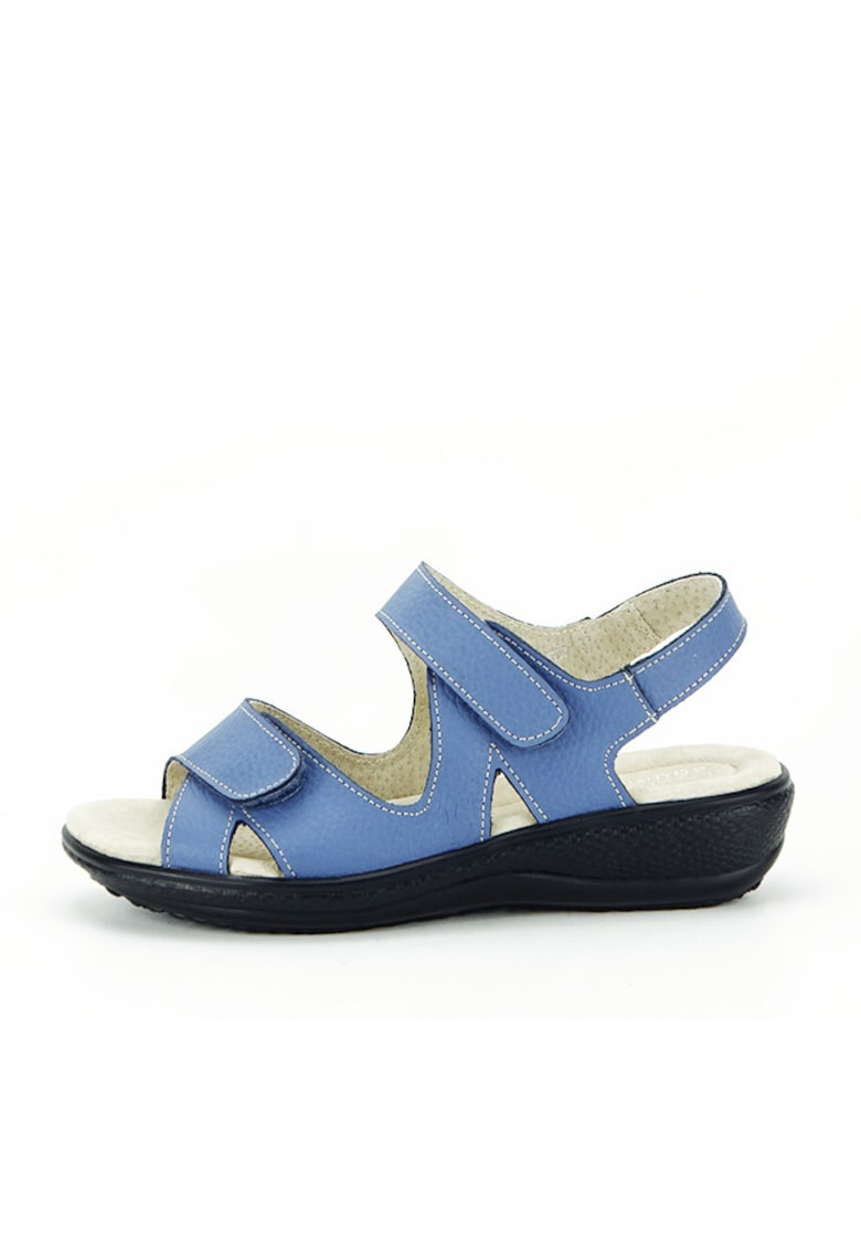 Sandale albastre din piele naturala DLNY7858 M4 13098 - Albastru