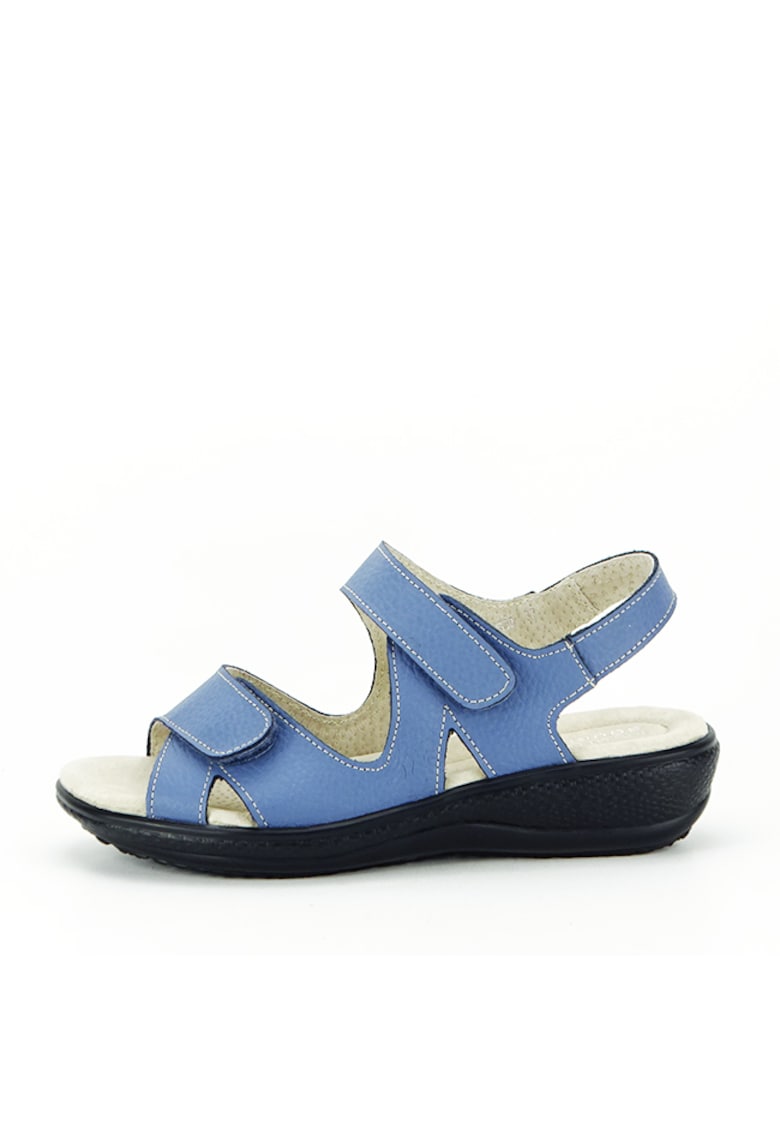 Sandale albastre din piele naturala DLNY7858 M4 13098