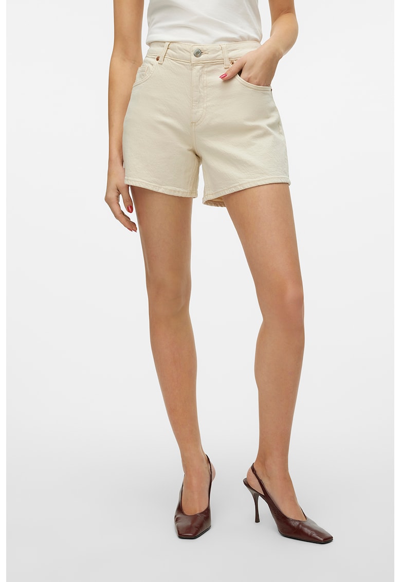 Blugi scurti cu model cu 5 buzunare