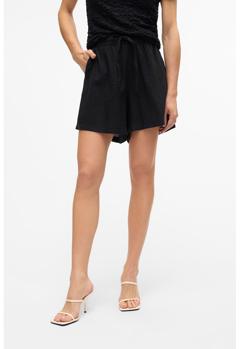 Pantaloni scurti din amestec de in