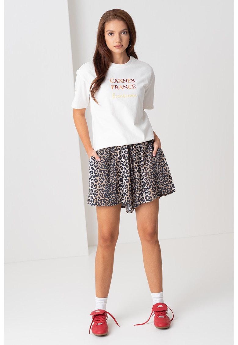 Tricou din bumbac organic cu imprimeu text