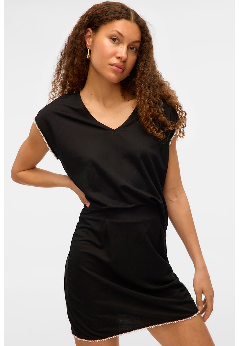 Tricou cu decolteu in V si maneci scurte