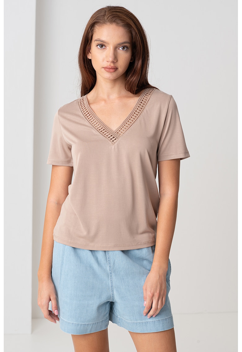 Tricou cu insertie crosetata Savannah Tricou cu insertie crosetata Savannah