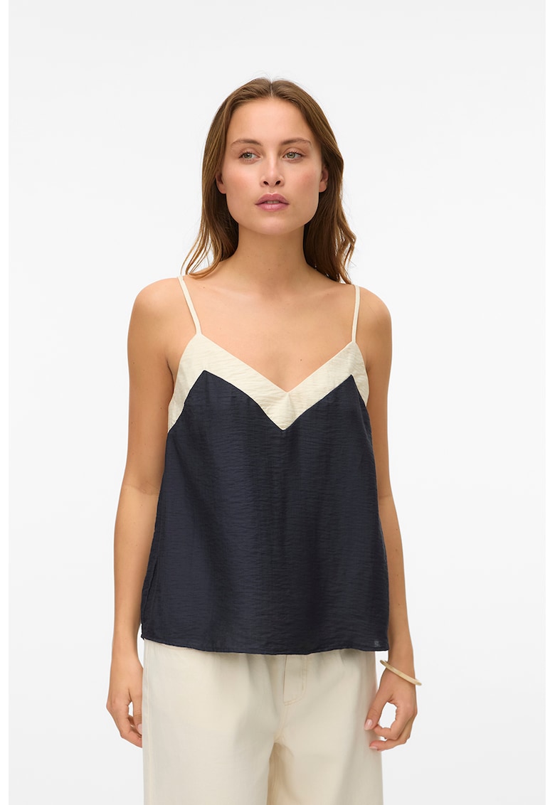 Bluza lejera cu decolteu in V - Negru