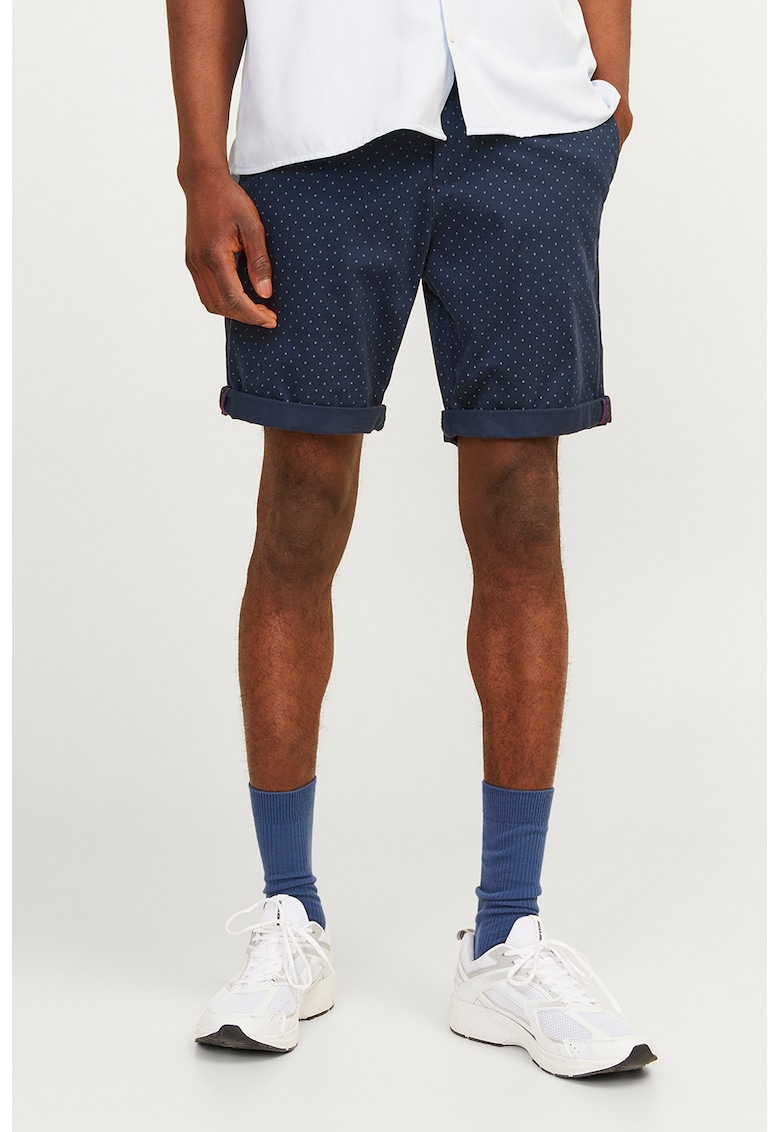 Pantaloni chino scurti cu model uni Pantaloni chino scurti cu model uni