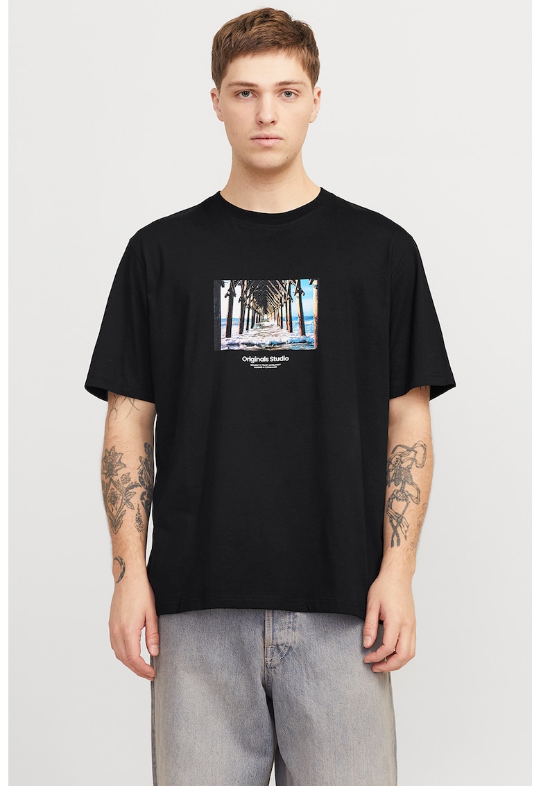 Tricou relaxed fit de bumbac cu imprimeu