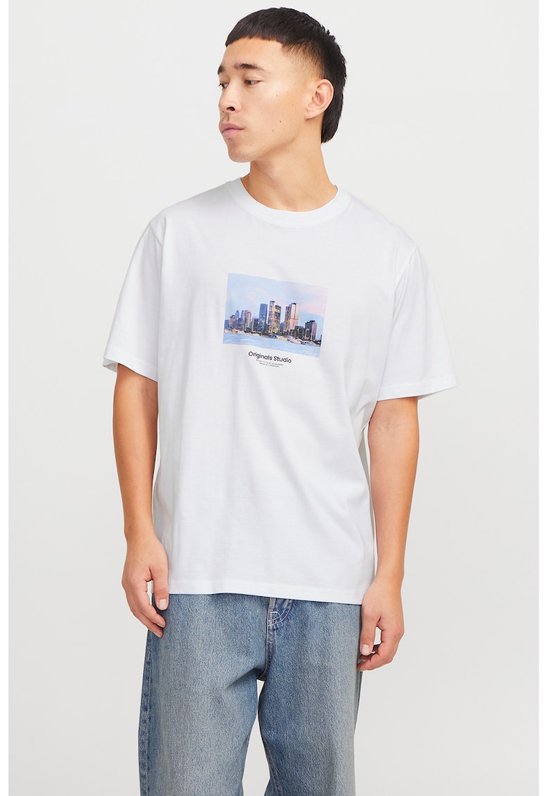 Tricou relaxed fit de bumbac cu imprimeu