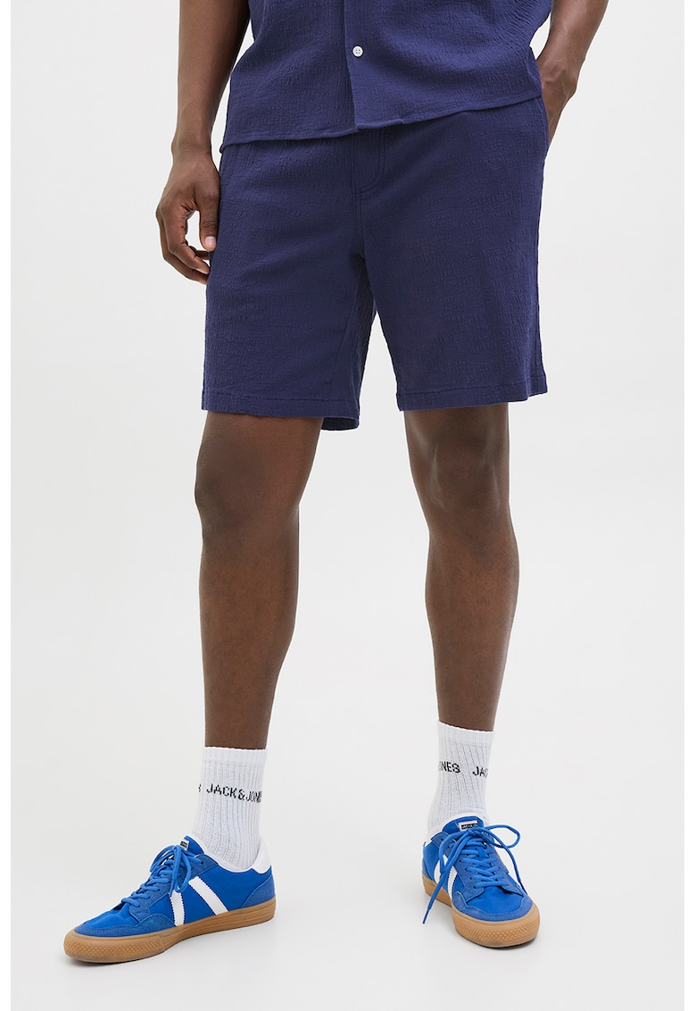 Pantaloni scurti cu snur si model texturat