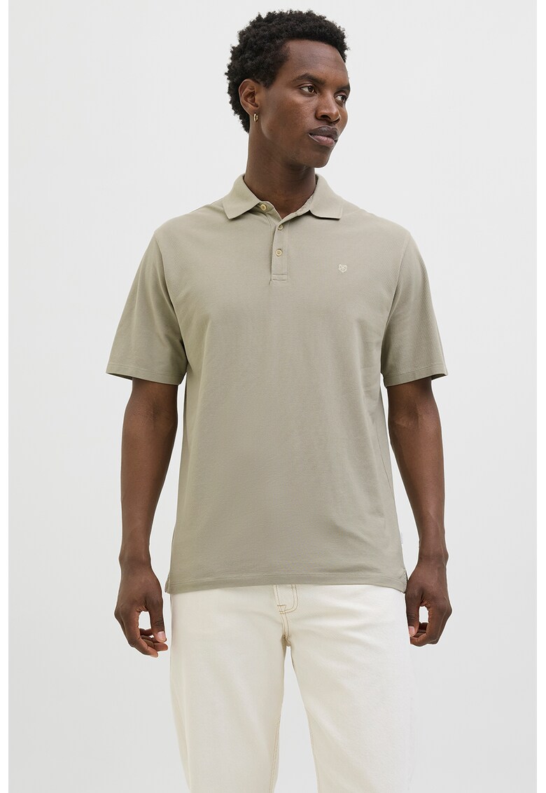 Tricou polo din material pique William - Grej