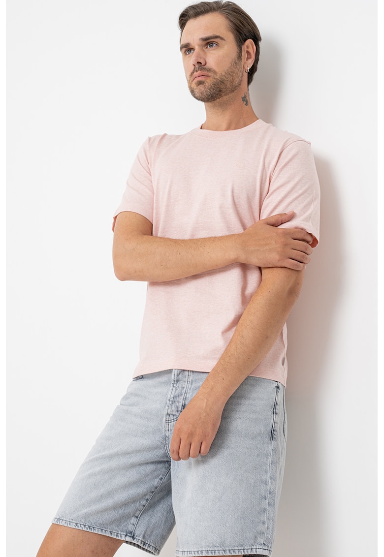 Tricou din bumbac Logan - Roz