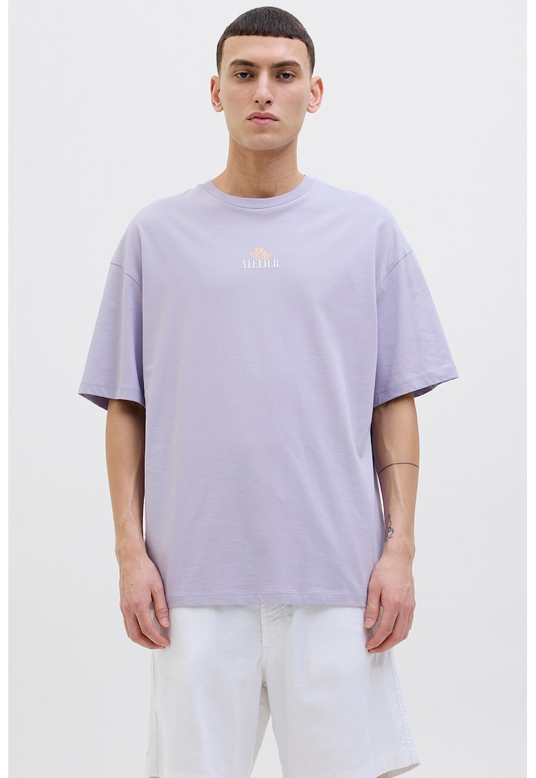 Tricou cu imprimeu pe partea din spate - Lila