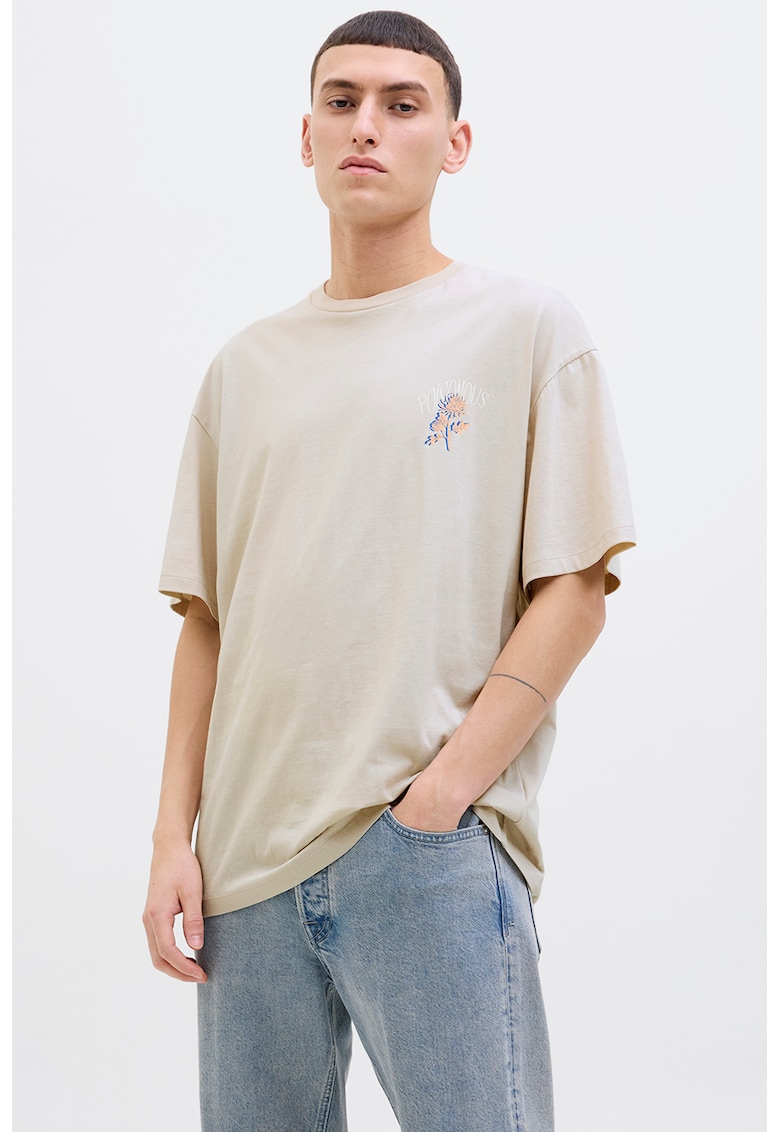 Tricou lejer cu imprimeu pe partea din spate