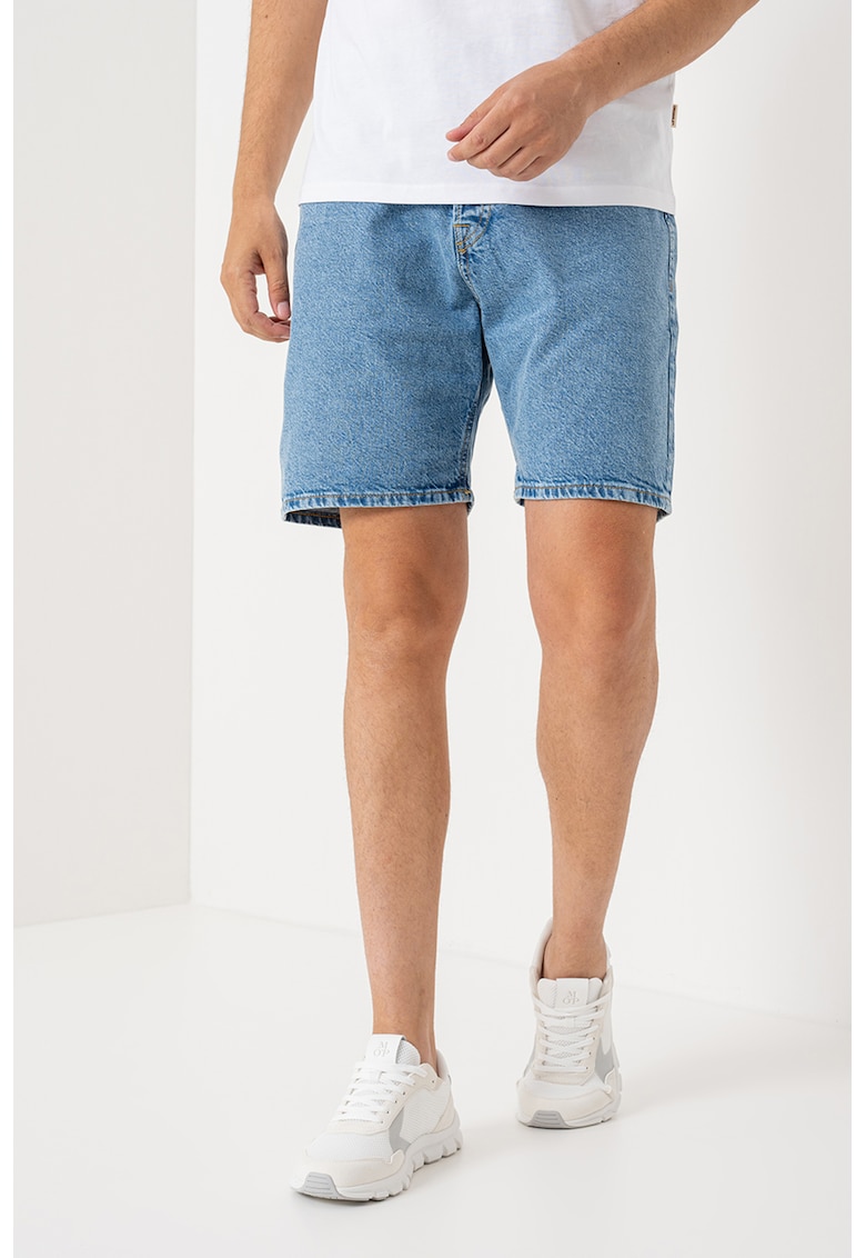 Blugi scurti regular fit - Albastru pastel