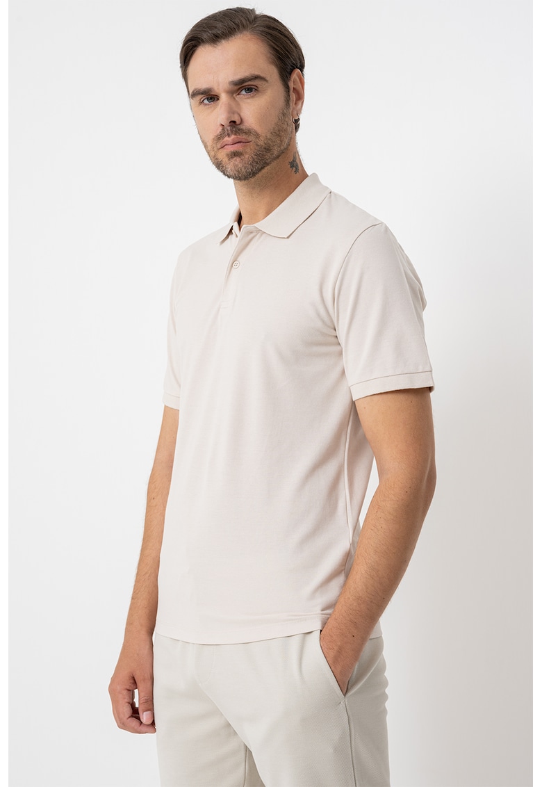 Tricou polo Kane - Bej deschis