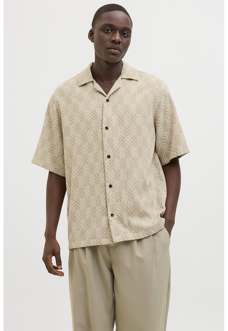 Camasa relaxed fit cu maneci scurte