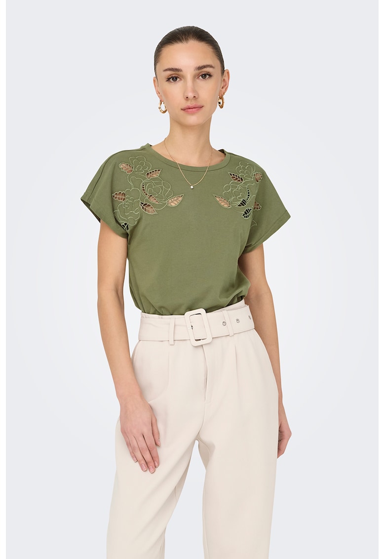 Tricou din bumbac cu perforatii