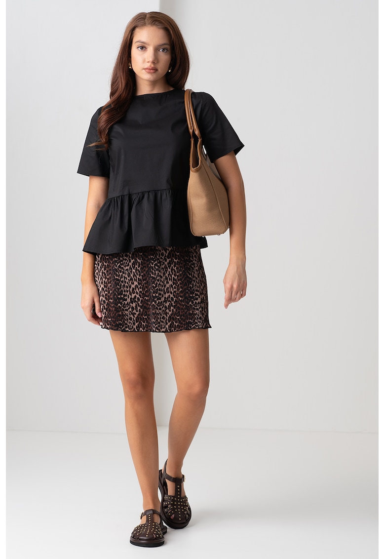 Bluza din amestec de bumbac cu decupaje