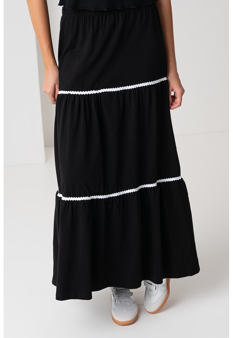 Fusta lunga din amestec de bumbac Fusta lunga din amestec de bumbac