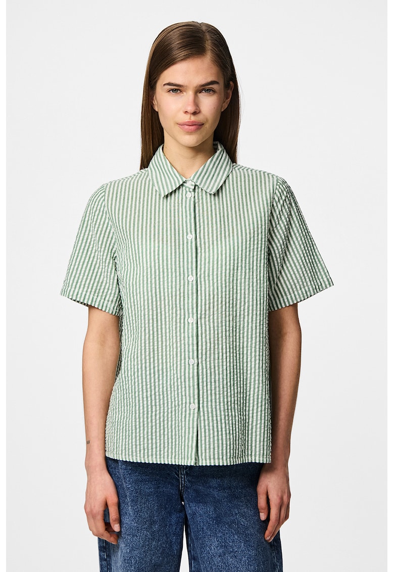 Camasa lejera din bumbac cu model in dungi