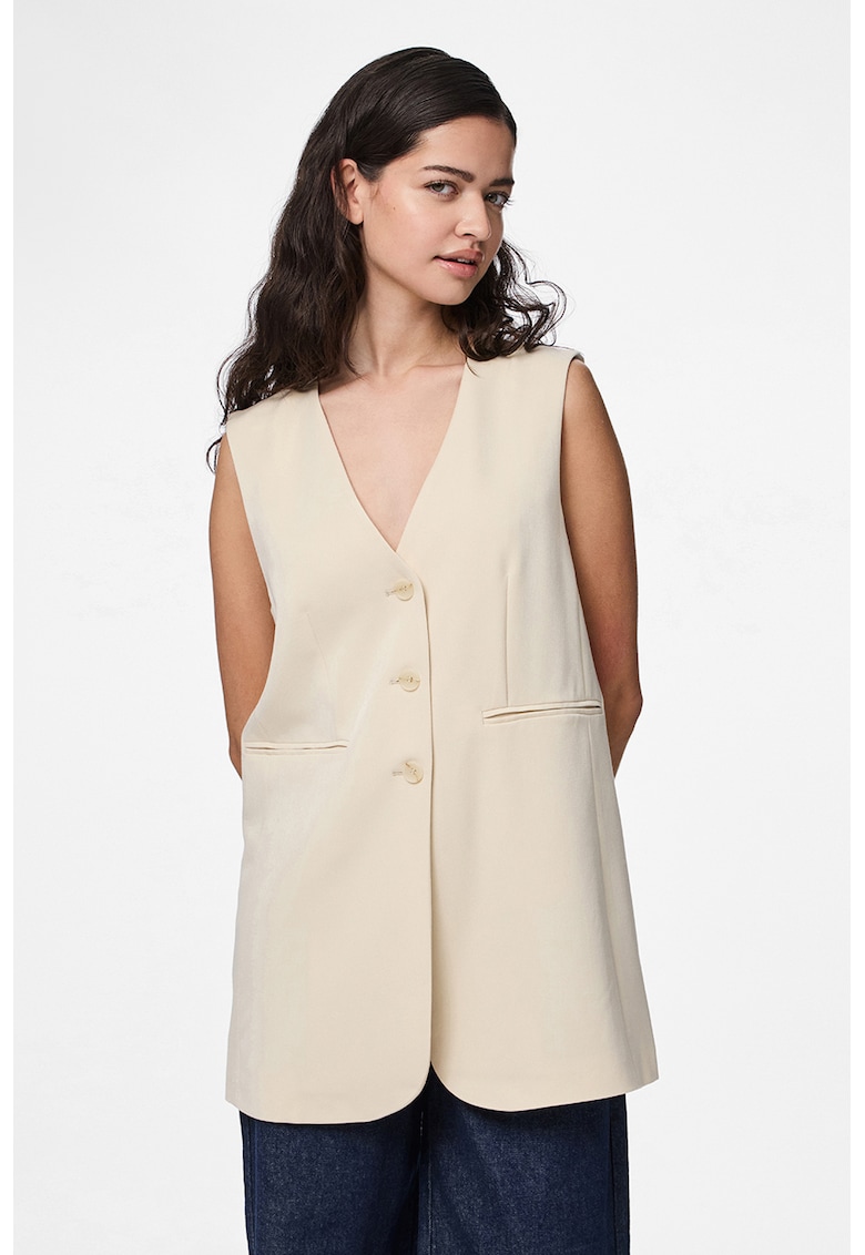 Sacou lejer cu buzunare cu refilet