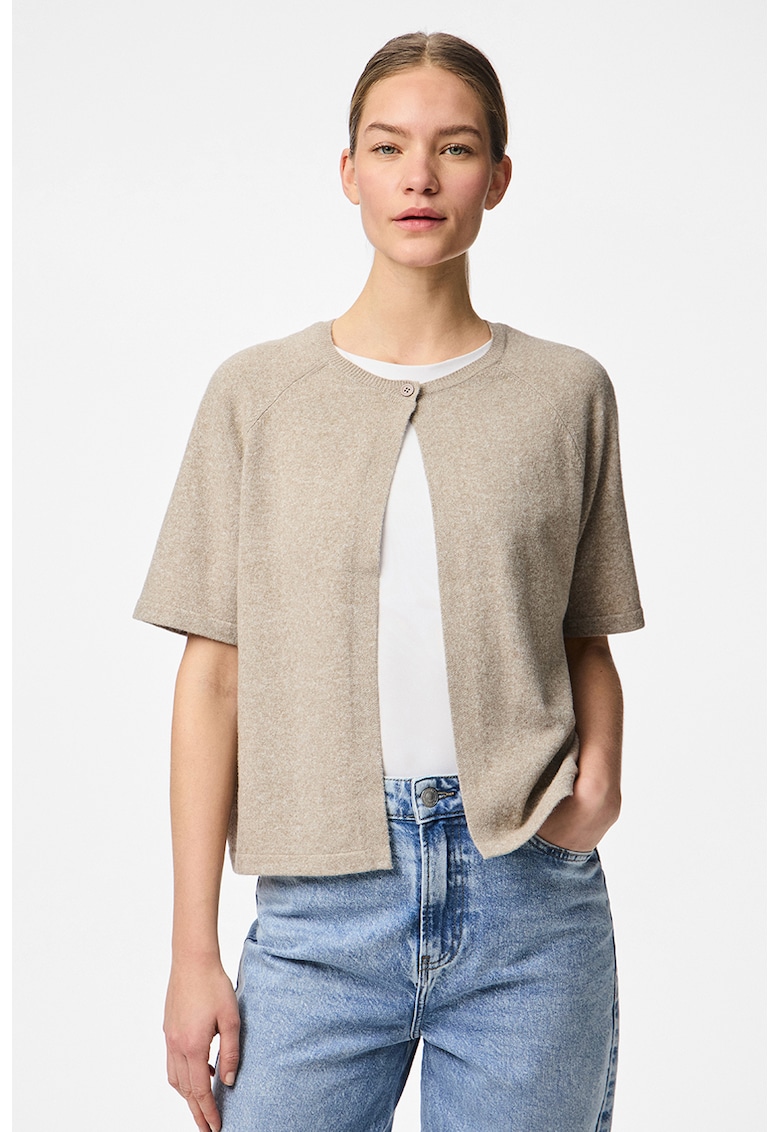 Cardigan cu maneci scurte si nasturi