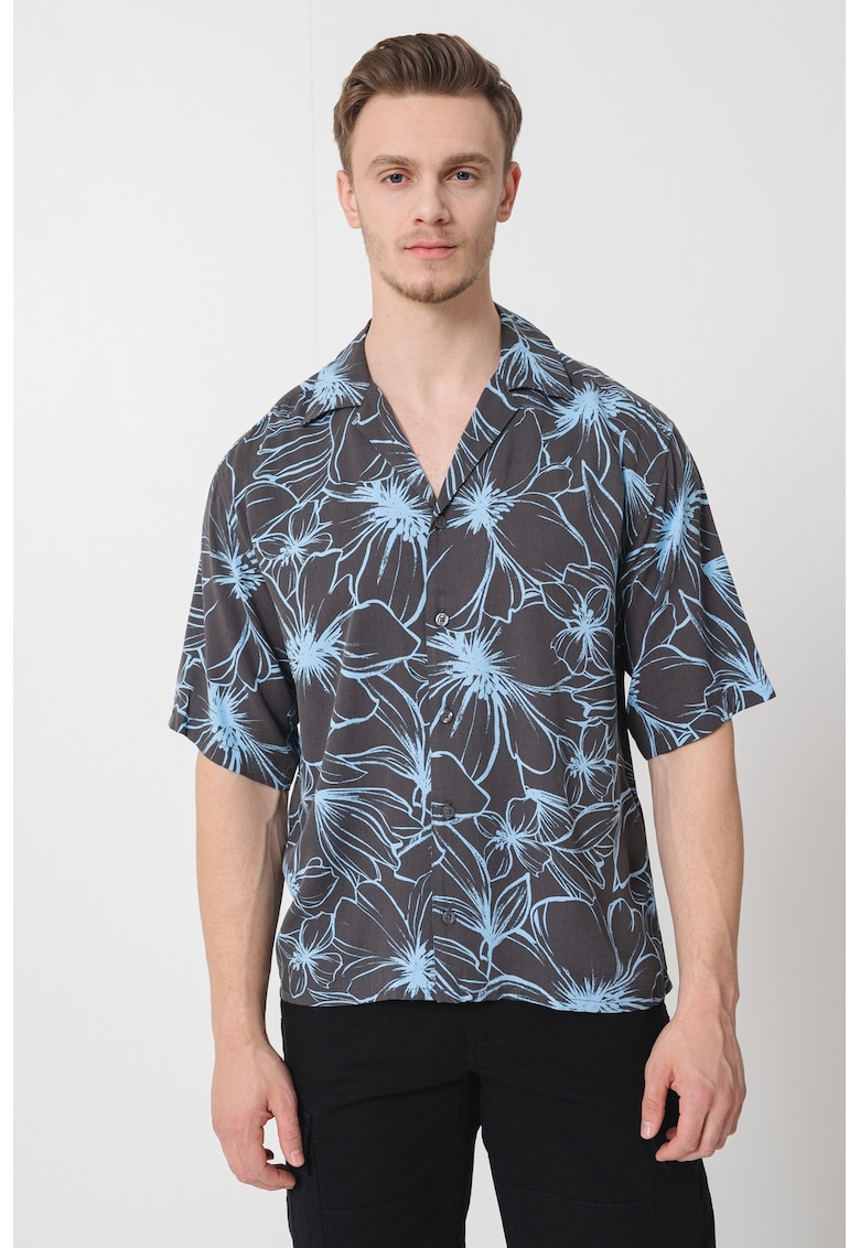 Camasa cu maneci scurte si model floral
