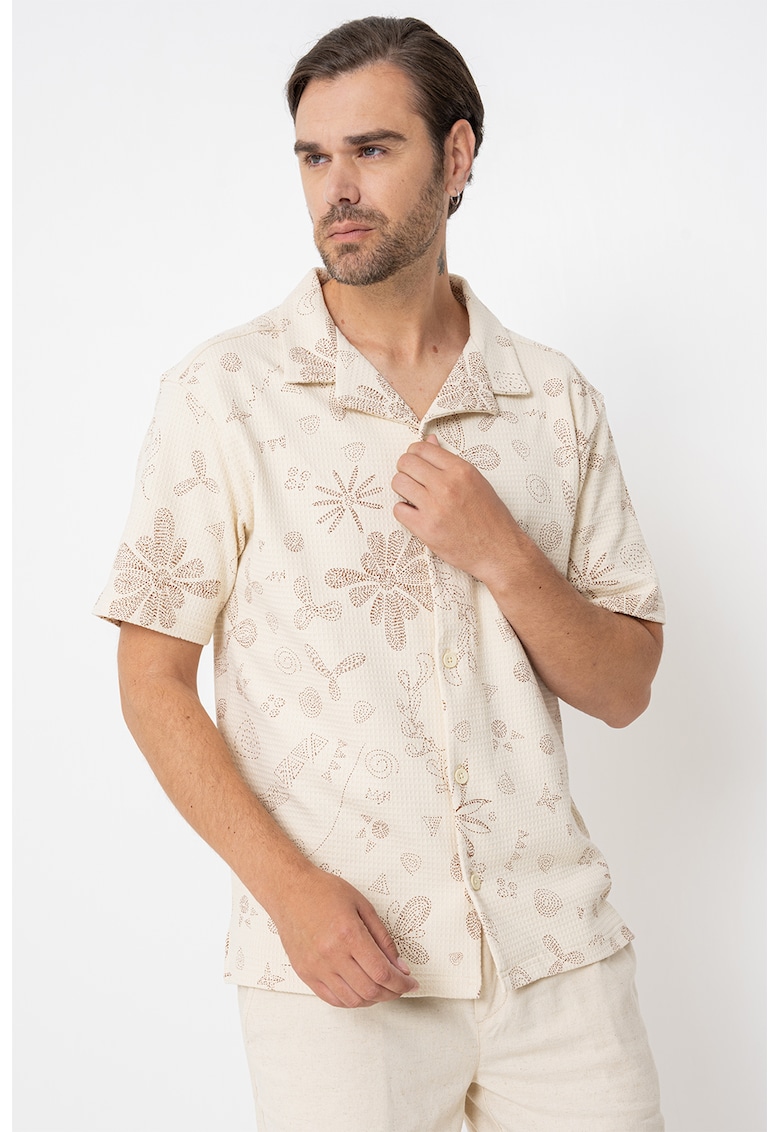 Camasa relaxed fit din jerseu cu model grafic Baggio