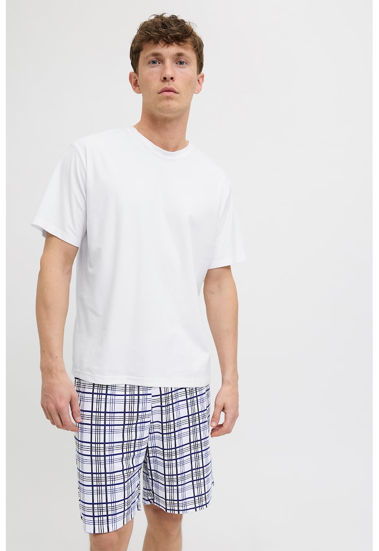 Pijama din amestec de bumbac cu pantaloni scurti