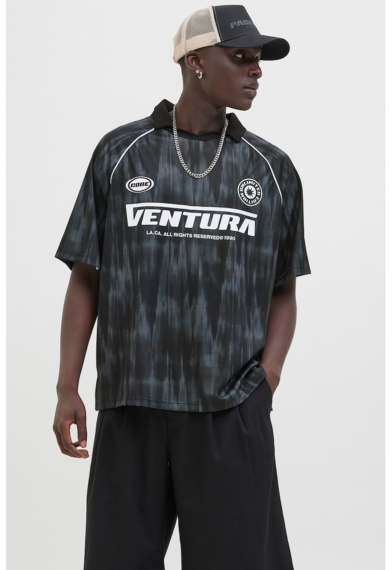 Tricou polo cu imprimeu text