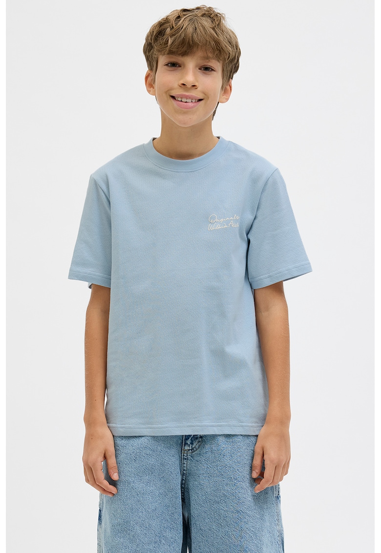 Tricou cu imprimeu pe spate - Alb murdar/Albastru deschis