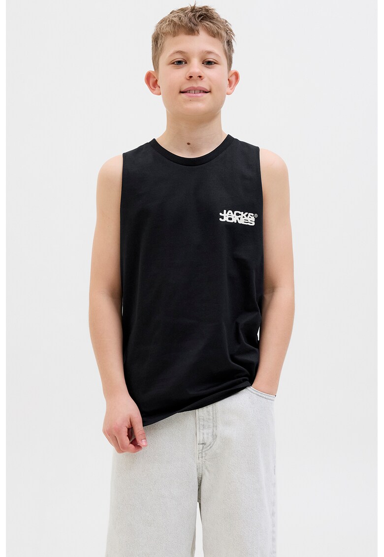 Tricou fara maneci cu imprimeu text si foto Tricou fara maneci cu imprimeu text si foto