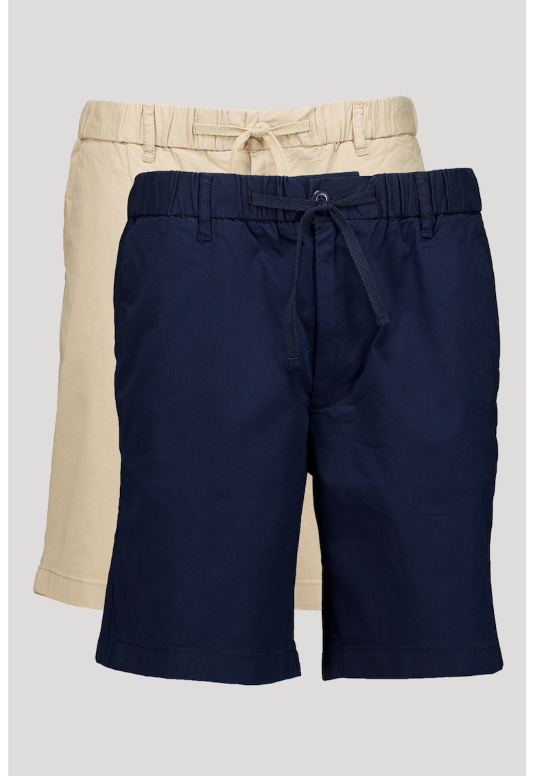 Set de pantaloni cu model uni si buzunare laterale - 2 perechi