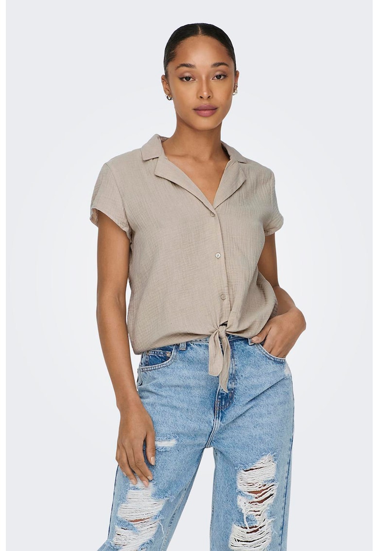 Camasa din bumbac organic cu terminatie cu snur de ajustare