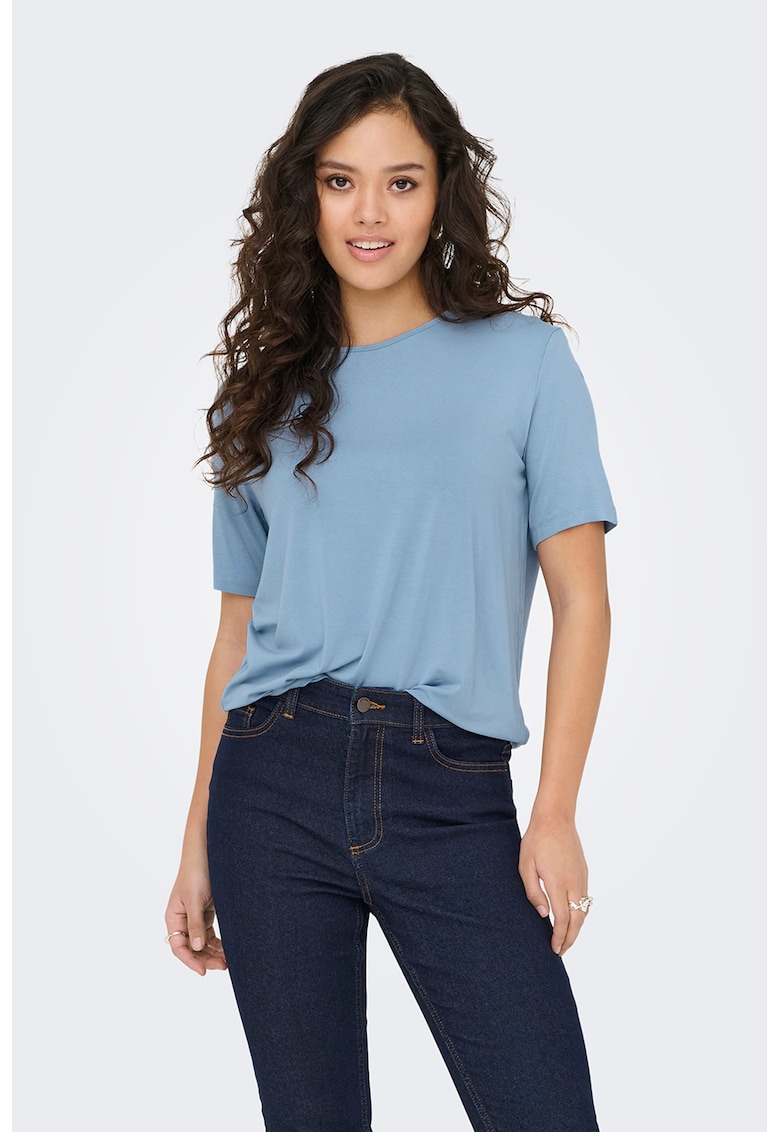 Tricou lejer cu model uni