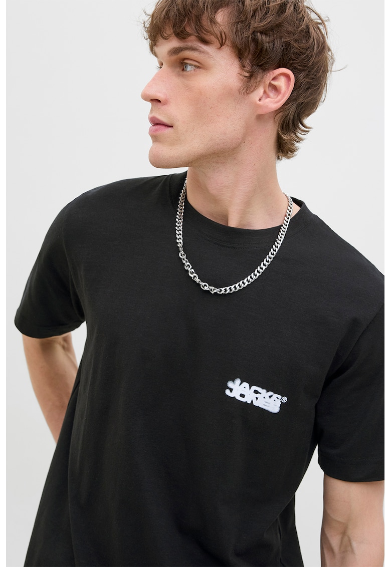 Tricou cu imprimeu logo - Negru