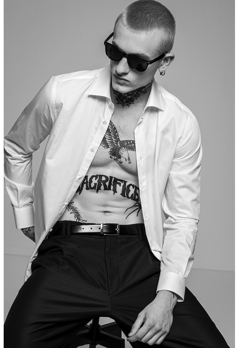 Camasa din bumbac cu maneci lungi Camasa din bumbac cu maneci lungi