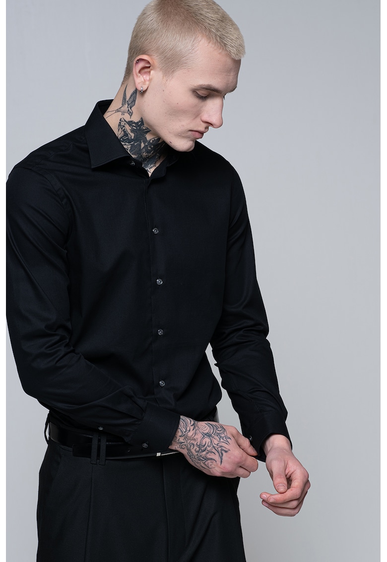 Camasa din bumbac cu maneci lungi Camasa din bumbac cu maneci lungi