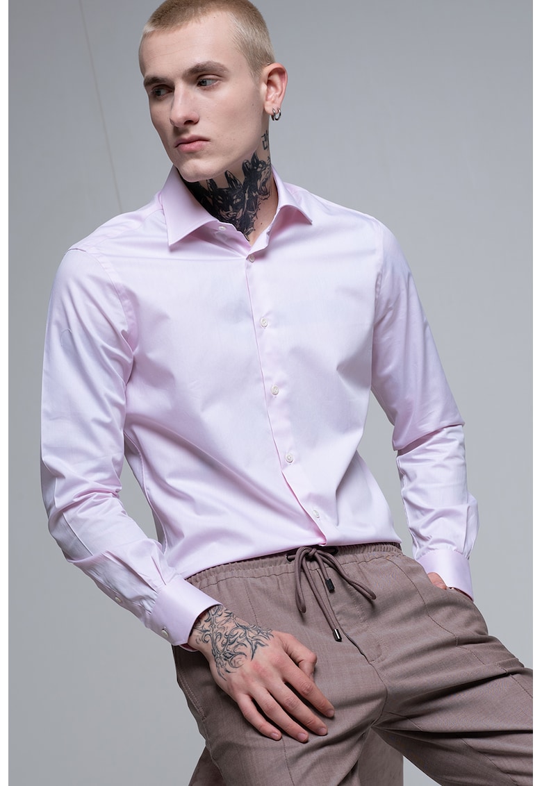 Camasa din bumbac cu maneci lungi Camasa din bumbac cu maneci lungi