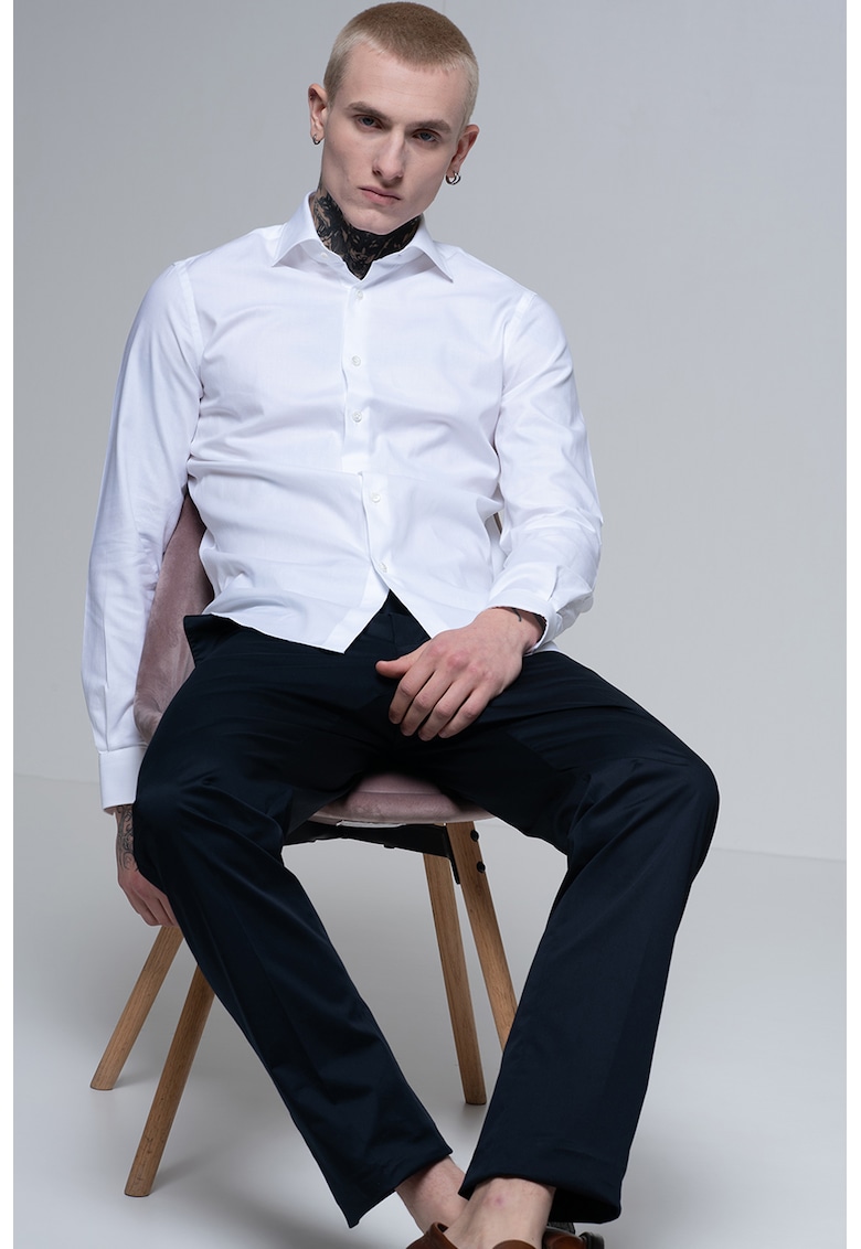 Camasa din bumbac cu maneci lungi Camasa din bumbac cu maneci lungi